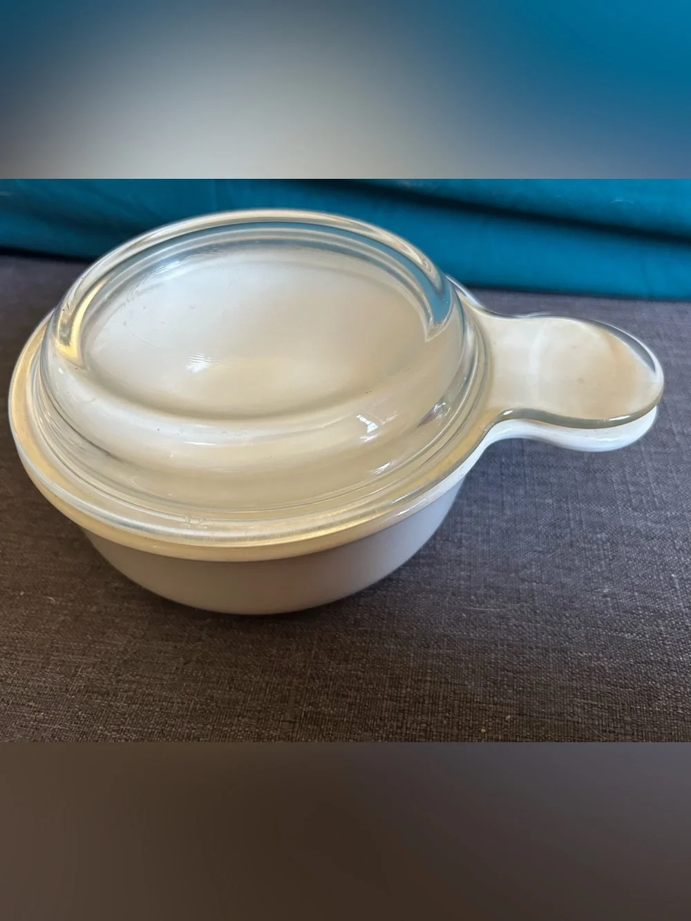 Glass Lidded Casserole Dish in Cream